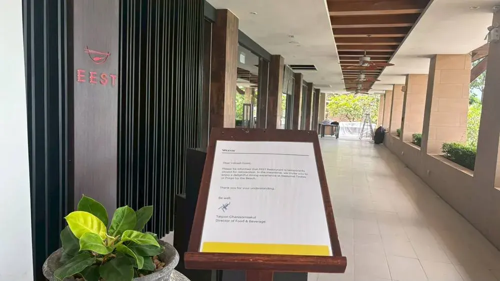 閉鎖されていた、タイ料理の「EEST」