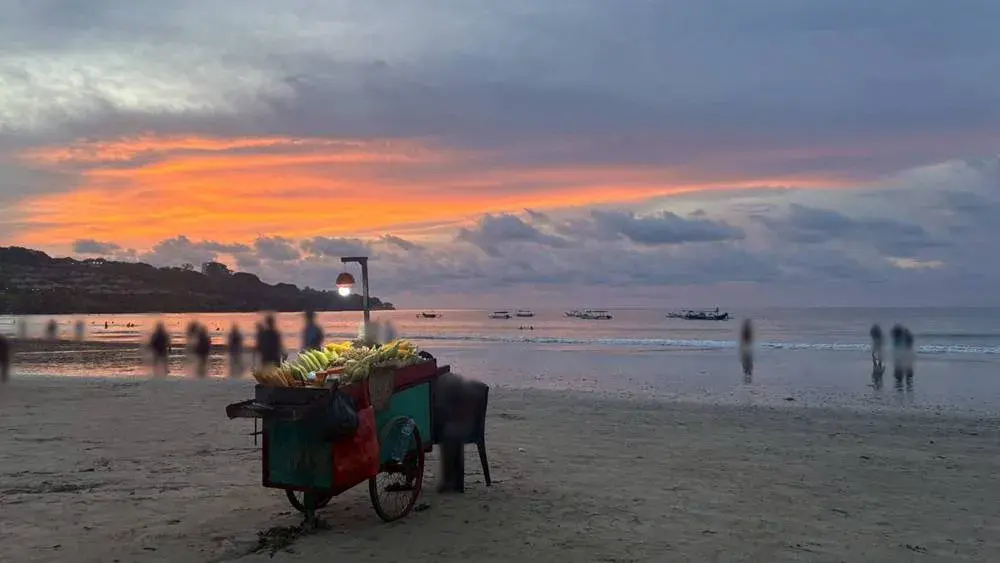 ジンバランビーチの夕焼け